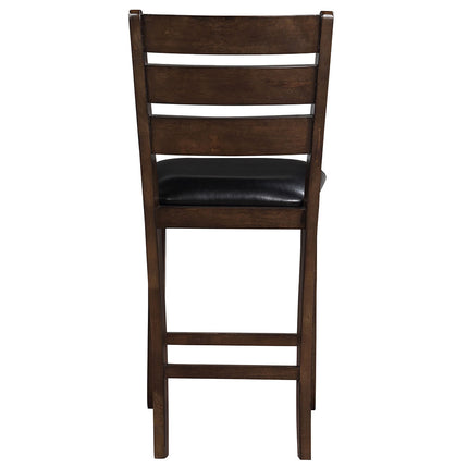 ACME 74633 Urbana Counter Height Chair (Set-2), Black PU & Espresso