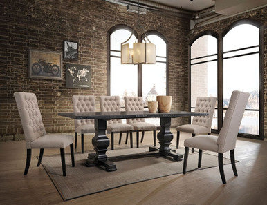 ACME 74645 Morland Dining Table, Vintage Black (1Set/2Ctn) ACME Furniture