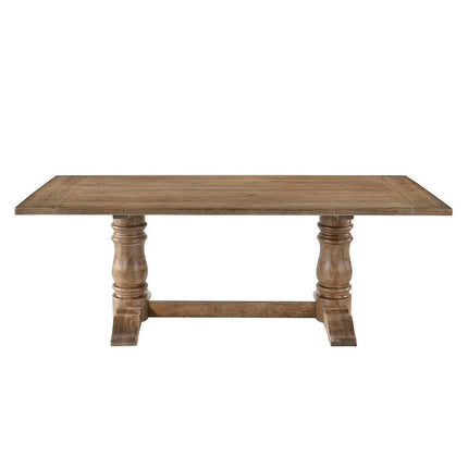 ACME 74655 Leventis Dining Table, Weathered Oak (1Set/2Ctn)