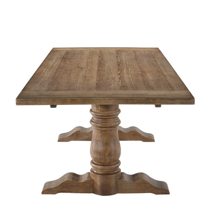 ACME 74655 Leventis Dining Table, Weathered Oak (1Set/2Ctn)