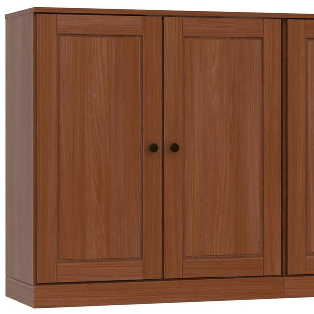 64" Coffee Solid Wood Sideboard With Two Doors HomeRoots