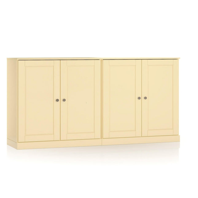 64" Yellow Solid Wood Sideboard With Two Doors HomeRoots