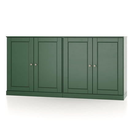 64" Green Solid Wood Sideboard With Two Doors HomeRoots
