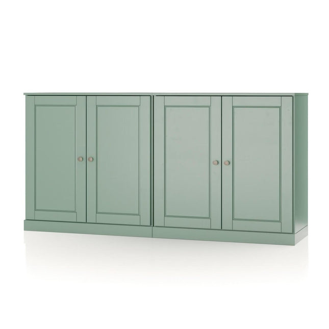 64" Sage Solid Wood Sideboard With Two Doors