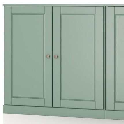 64" Sage Solid Wood Sideboard With Two Doors HomeRoots