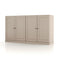 64" Beige Solid Wood Sideboard With Two Doors HomeRoots