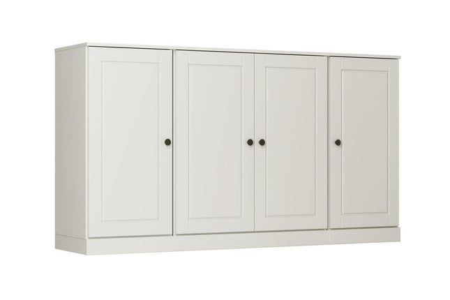 64" Off White Solid Wood Sideboard With Two Doors