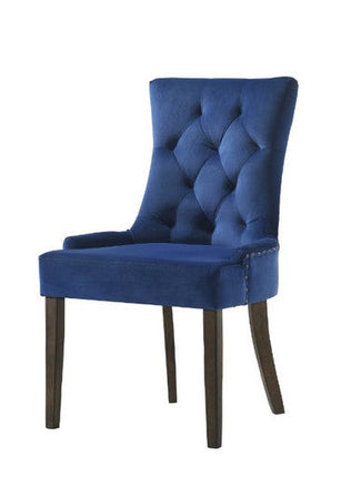 ACME 77165 Farren Side Chair, Blue Velvet & Espresso Finish ACME Furniture