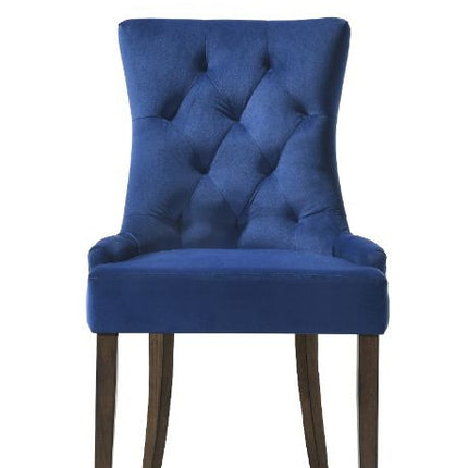 ACME 77165 Farren Side Chair, Blue Velvet & Espresso Finish