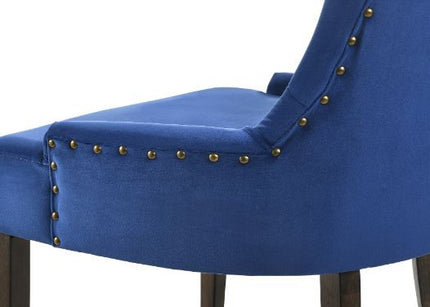 ACME 77165 Farren Side Chair, Blue Velvet & Espresso Finish
