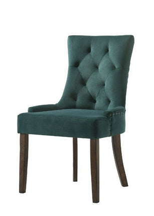 ACME 77166 Farren Side Chair, Green Velvet & Espresso Finish ACME Furniture