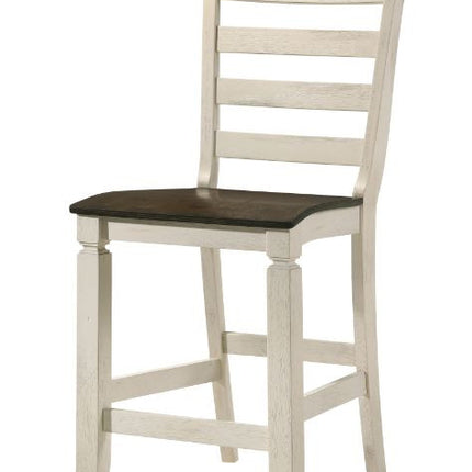 ACME 77183 Tasnim Counter Height Chair, Oak & Antique White Finish