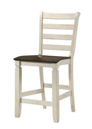 ACME 77183 Tasnim Counter Height Chair, Oak & Antique White Finish ACME Furniture