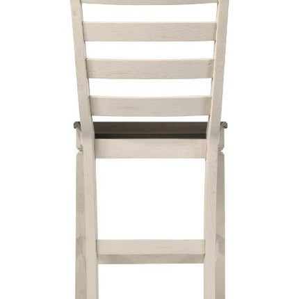 ACME 77183 Tasnim Counter Height Chair, Oak & Antique White Finish