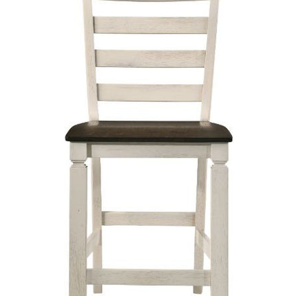 ACME 77183 Tasnim Counter Height Chair, Oak & Antique White Finish