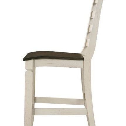 ACME 77183 Tasnim Counter Height Chair, Oak & Antique White Finish