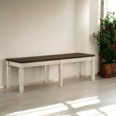 ACME 77193 Fedele Bench, Weathered Oak & Cream Finish ACME Furniture