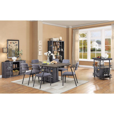 ACME 77900 Cargo Dining Table, Gunmetal ACME Furniture