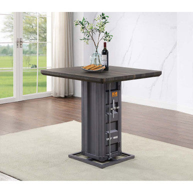 ACME 77905 Cargo Counter H Table, Gunmetal ACME Furniture