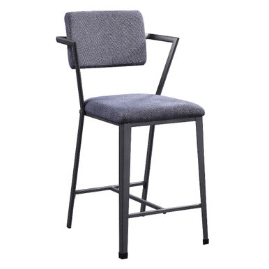ACME 77907 Cargo Counter H Chair, Gunmetal ACME Furniture