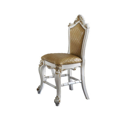 ACME 78212 Picardy Counter Height Chair (Set-2), Antique Pearl & Butterscotch PU ACME Furniture