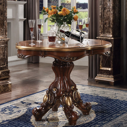 ACME 78220 Picardy Counter Height Table, Cherry Oak