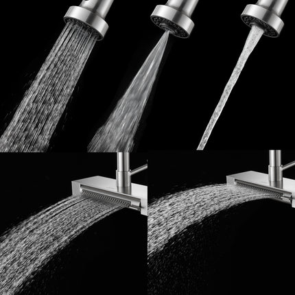FORNO ACQUA 4 Function  Pull-Down Waterfall Kitchen Faucet