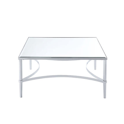 ACME 80190 Petunia Coffee Table, Chrome & Mirror