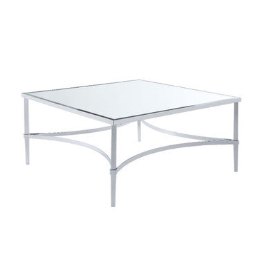 ACME 80190 Petunia Coffee Table, Chrome & Mirror ACME Furniture