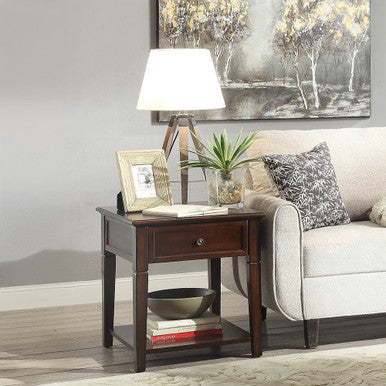 ACME 80255 Malachi End Table, Walnut ACME Furniture