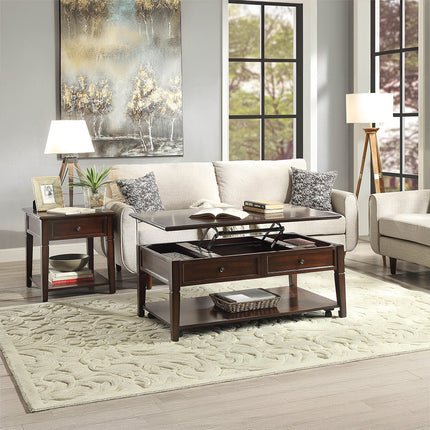 ACME 80255 Malachi End Table, Walnut