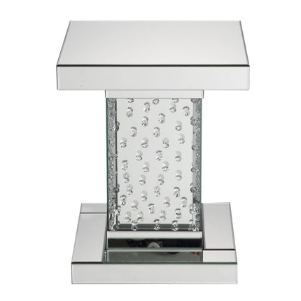 ACME 80284 Nysa End Table, Mirrored & Faux Crystals