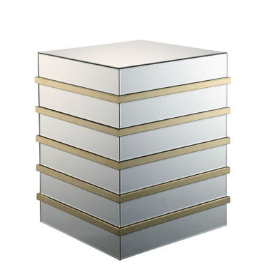 ACME 80332 Osma End Table, Mirrored & Gold ACME Furniture