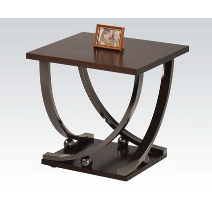 ACME 80357 Isiah End Table, Black Nickel