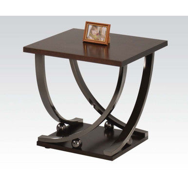 ACME 80357 Isiah End Table, Black Nickel ACME Furniture