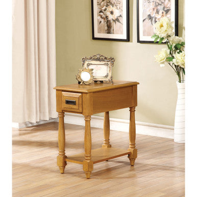 ACME 80510 Qrabard Side Table, Light Oak ACME Furniture