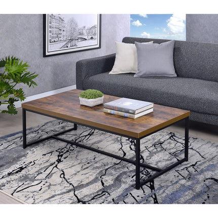ACME 80615 Bob Coffee Table, Weathered Oak & Black