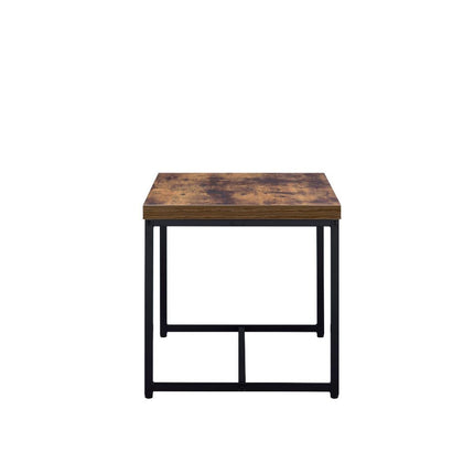 ACME 80617 Bob End Table, Weathered Oak & Black