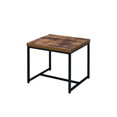 ACME 80617 Bob End Table, Weathered Oak & Black ACME Furniture