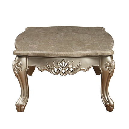 ACME 81040 Ranita Coffee Table, Marble & Champagne