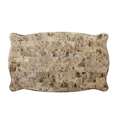ACME 81050 Shalisa Coffee Table, Marble & Walnut