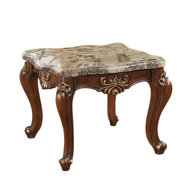 ACME 81052 Shalisa End Table, Marble & Walnut ACME Furniture