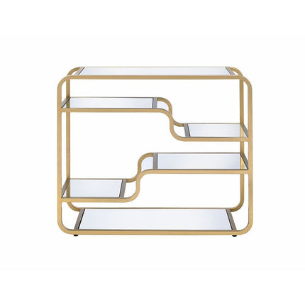 ACME 81093 Astrid Sofa Table, Gold & Mirror