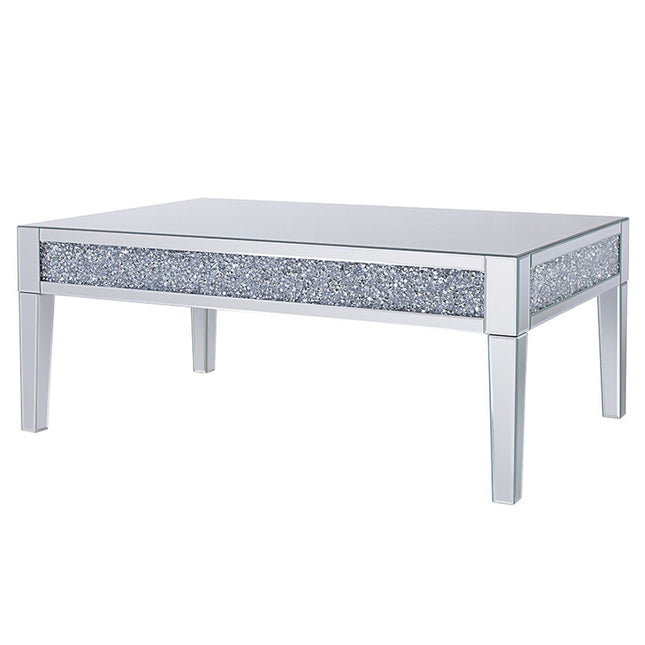 ACME 81415 Noralie Coffee Table, Mirrored & Faux Diamonds