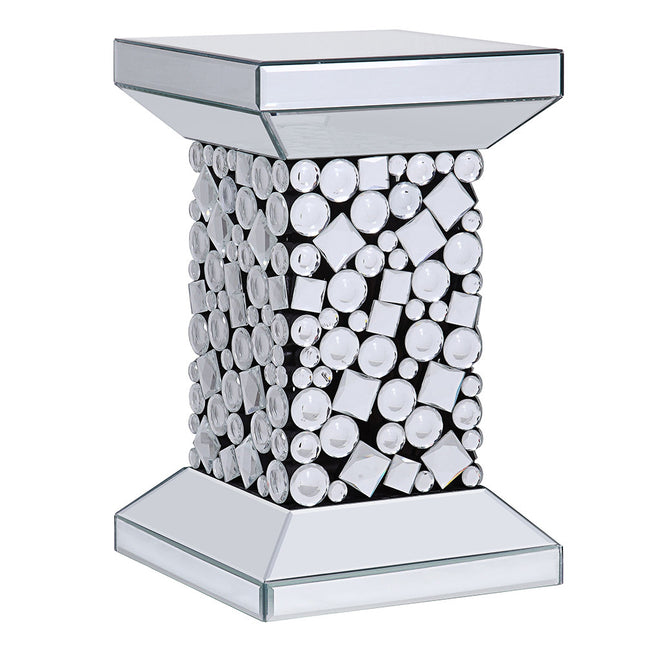 ACME 81427 Kachina End Table, Mirrored & Faux Gem