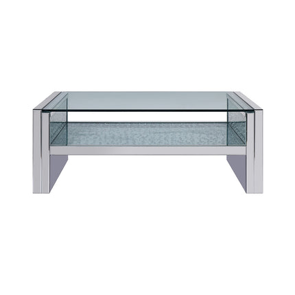 ACME 81470 Nysa Coffee Table, Mirrored & Faux Crystals