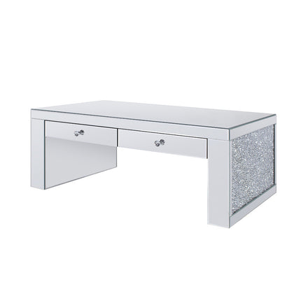ACME 81475 Noralie Coffee Table, Mirrored & Faux Diamonds
