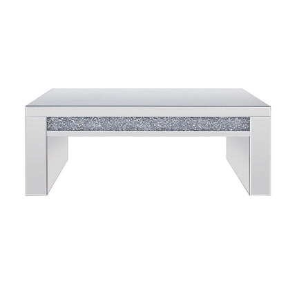 ACME 81475 Noralie Coffee Table, Mirrored & Faux Diamonds