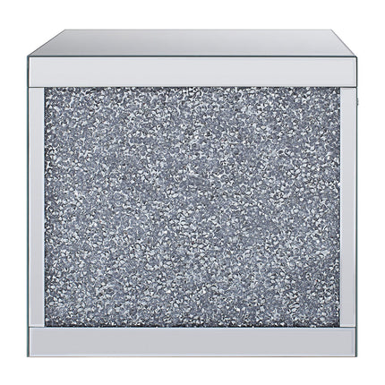 ACME 81477 Noralie End Table, Mirrored & Faux Diamonds