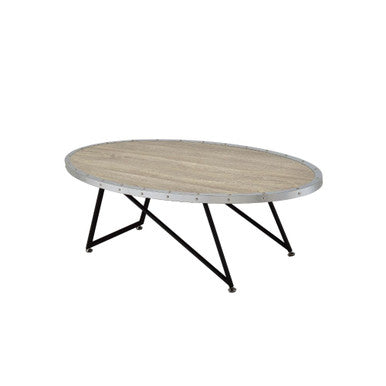 ACME 81730 Allis Coffee Table, Weathered Gray Oak ACME Furniture